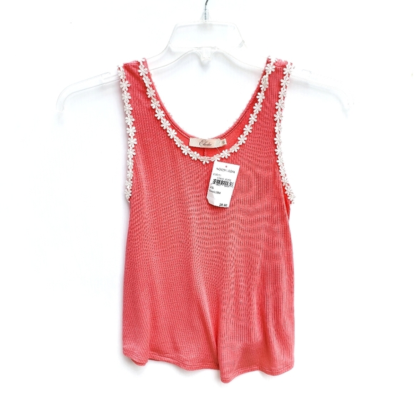 ❤SOLD❤️Anthro Elodie 🌺 Soft Floral Ribbed & Flowy Flowers Tank Slub 🌺 - Picture 13 of 16